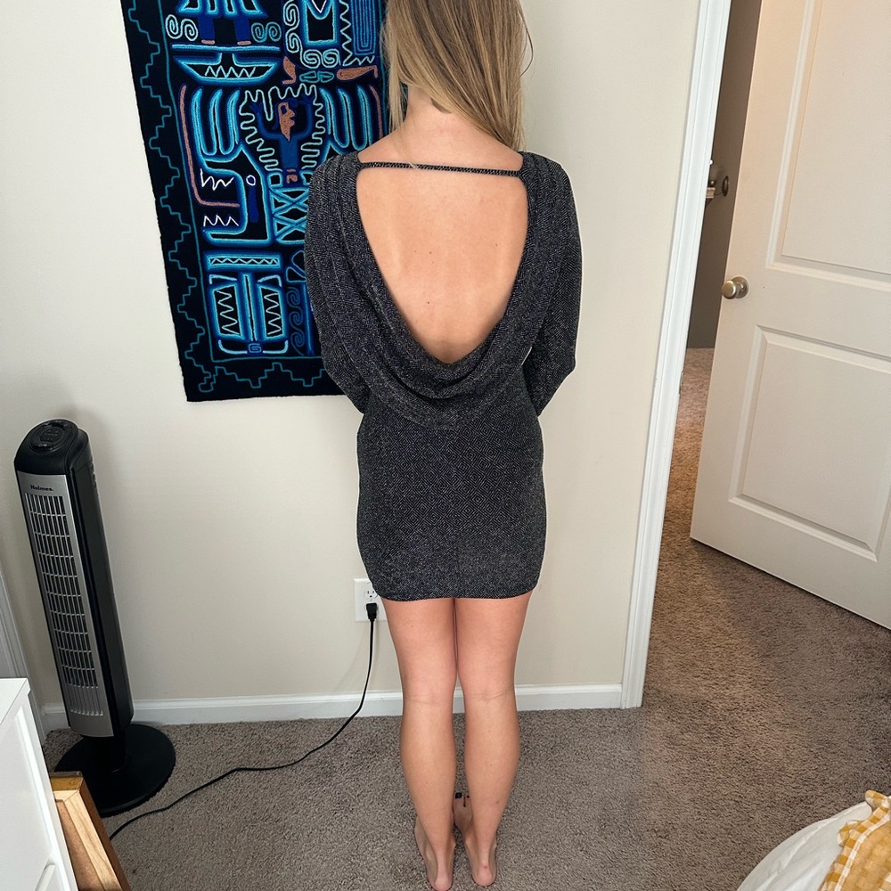 Black sparkly bodycon dress